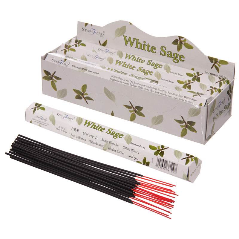 37119 Stamford Premium Hex Incense Sticks White Sage - Gift Arch