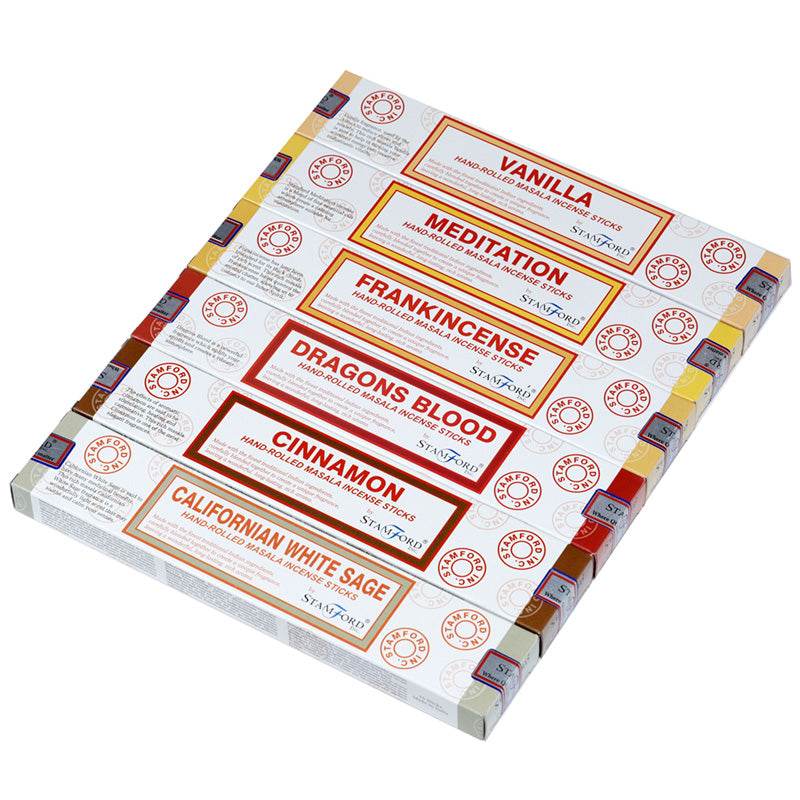 37369 Stamford Masala Incense Sticks 12 Pack Set Californian White Sage - Gift Arch