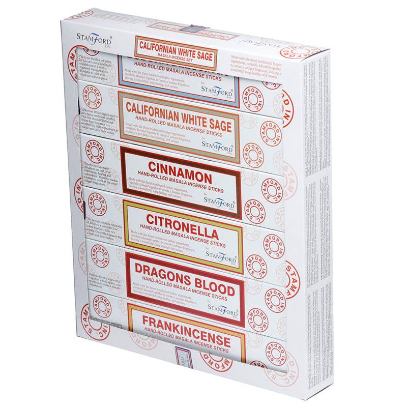37369 Stamford Masala Incense Sticks 12 Pack Set Californian White Sage - Gift Arch