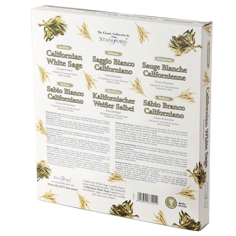 37421 Stamford Backflow Incense Cones Californian White Sage - Gift Arch