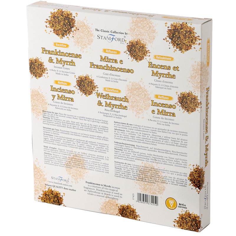 37425 Stamford Backflow Incense Cones Frankincense & Myrrh - Gift Arch