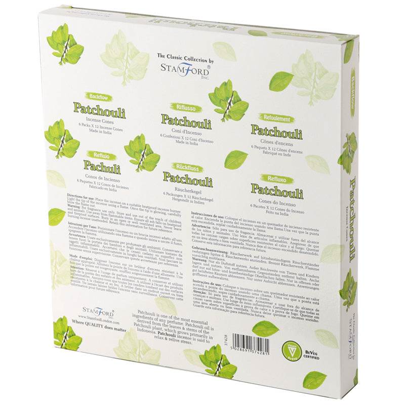 37428 Stamford Backflow Incense Cones Patchouli - Gift Arch
