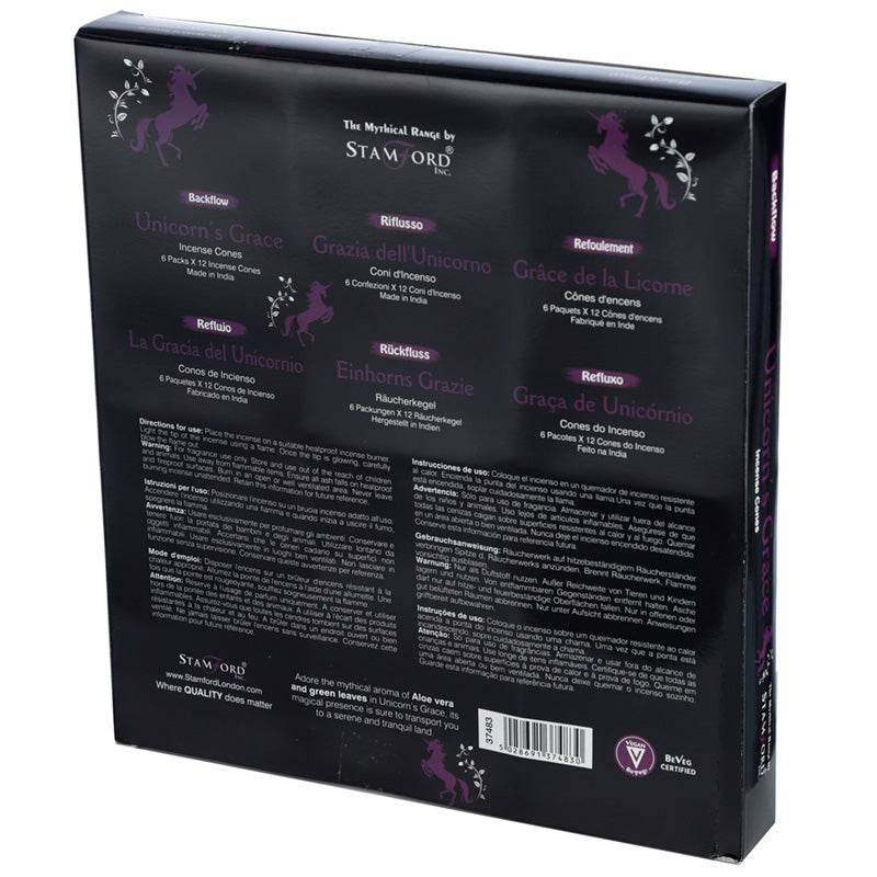 37483 Stamford Backflow Incense Cones Unicorns Grace - Gift Arch