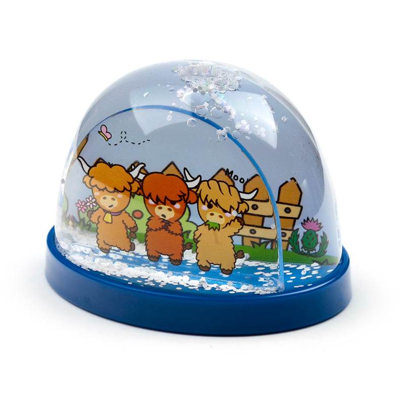 Adoramals Highland Coo Cow Medium Glitter Snow Storm - Gift Arch