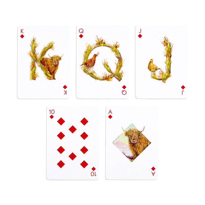 Jan Pashley Highland Coo Standard Playing Card Deck - Gift Arch