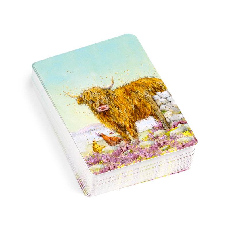 Jan Pashley Highland Coo Standard Playing Card Deck - Gift Arch