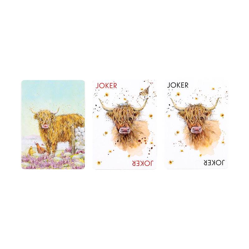 Jan Pashley Highland Coo Standard Playing Card Deck - Gift Arch