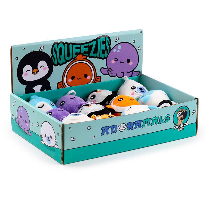 Adoramals Squeezies Squishy Plush Sealife Keyring - Gift Arch