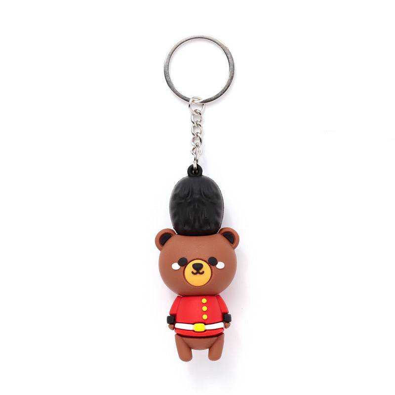 Arthur the Bear London Guardsman 3D PVC Keyring - Gift Arch