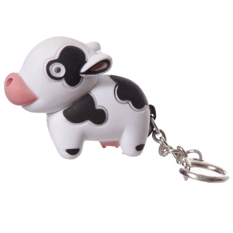 Farmyard LED Cow & Pig Keyring with Sound - Gift Arch