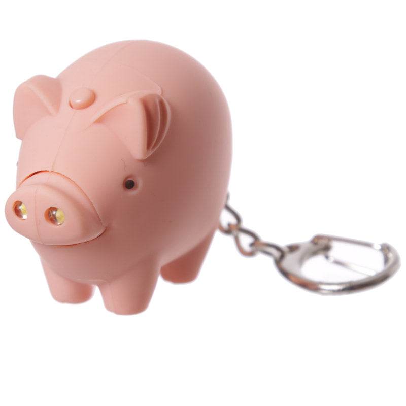 Farmyard LED Cow & Pig Keyring with Sound - Gift Arch