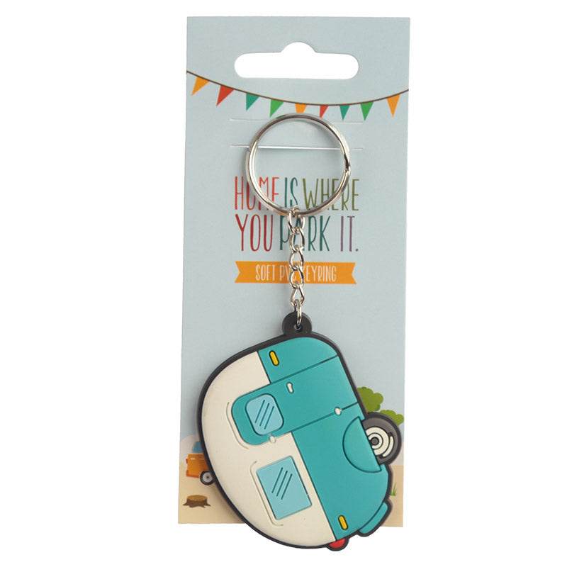 Home is Where You Park It Caravan PVC Keyring - Gift Arch