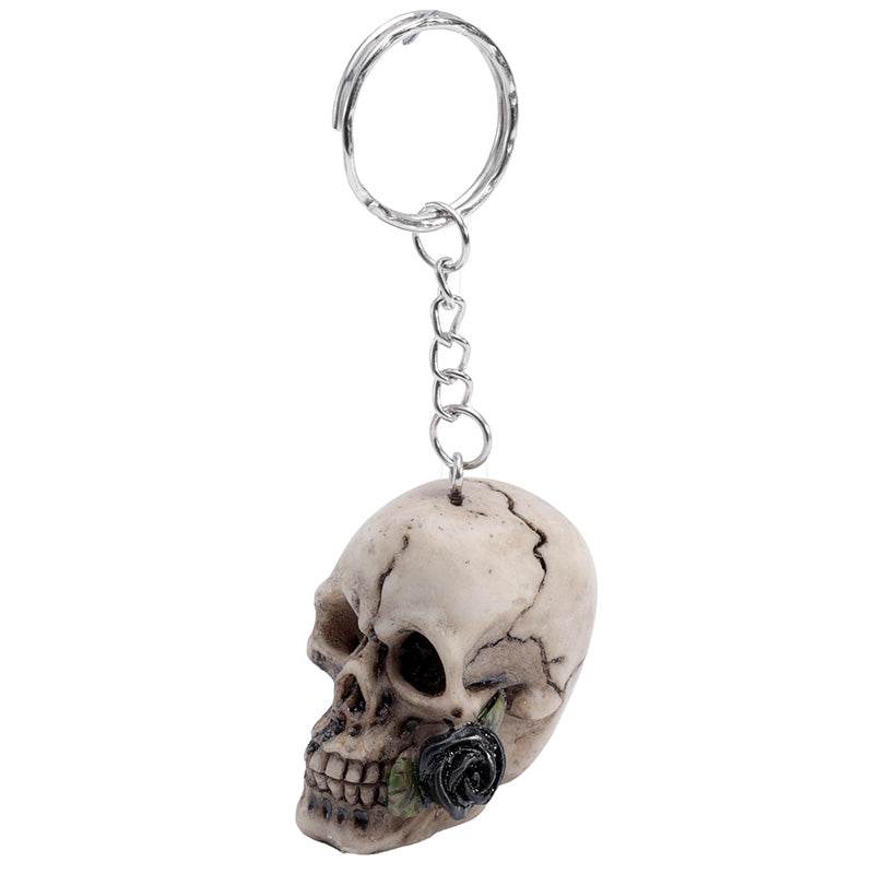Skulls and Roses Skull Keyring - Gift Arch