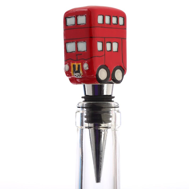 Ceramic London Icons Red Routemaster Bus Bottle Stopper - Gift Arch