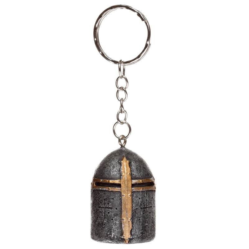 Medieval Knight Helmet Keyring - Gift Arch