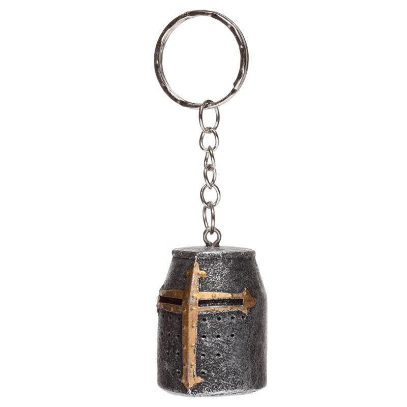 Medieval Knight Helmet Keyring - Gift Arch