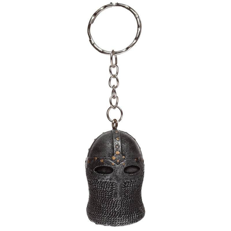 Medieval Knight Helmet Keyring - Gift Arch