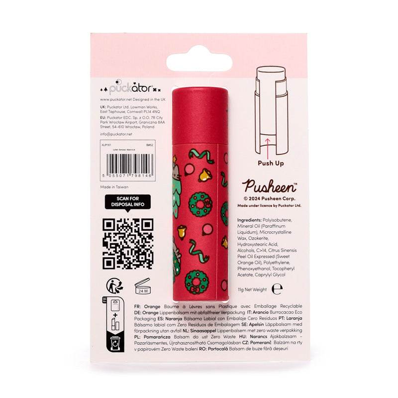 Christmas Pusheen the Cat Paper Stick Lip Balm - Gift Arch