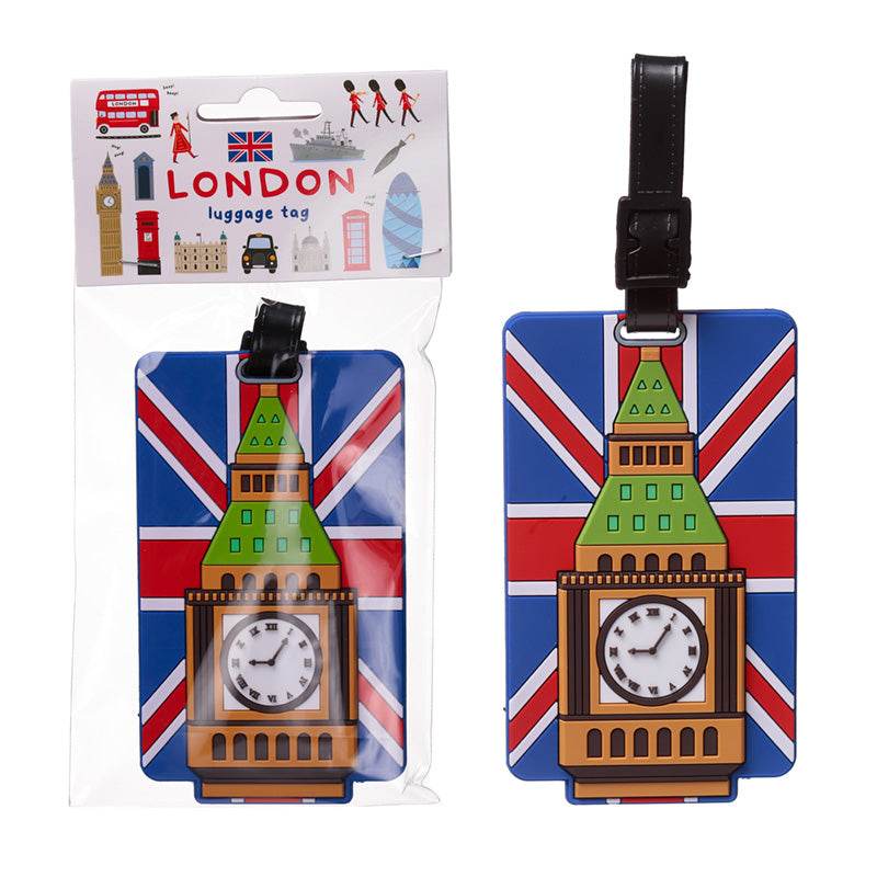 London Souvenir Union Jack Big Ben PVC Luggage Tag - Gift Arch