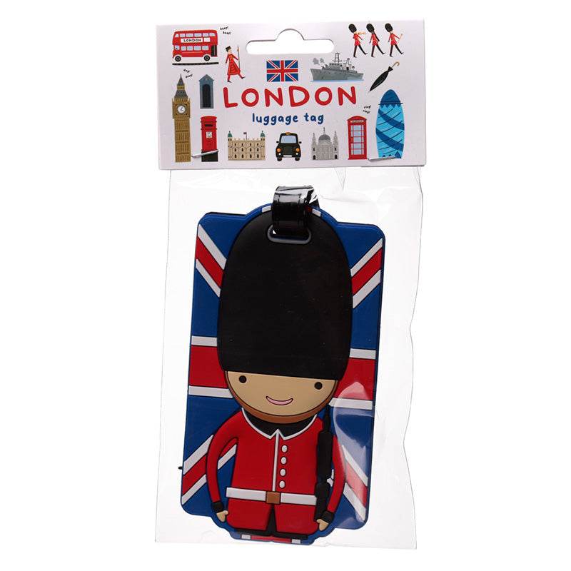 London Souvenir Union Jack Guardsman PVC Luggage Tag - Gift Arch