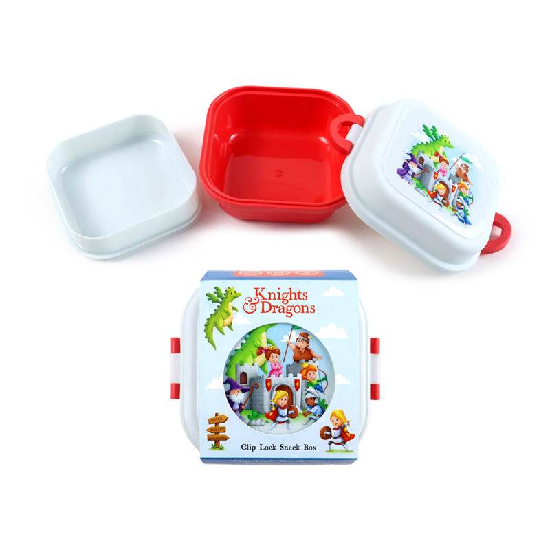 Knights & Dragons Clip Lock Stacked Bento Snack Lunch Box - Gift Arch