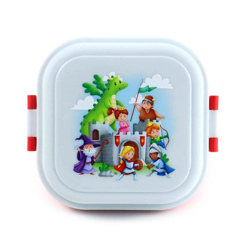 Knights & Dragons Clip Lock Stacked Bento Snack Lunch Box - Gift Arch