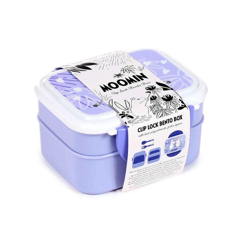 Moomin Clip Lock Stacked Bento Lunch Box with Cutlery - Gift Arch