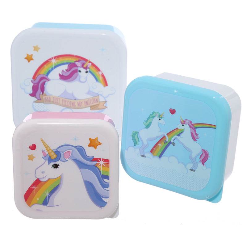 Set of 3 Lunch Box S/M/L Enchanted Rainbows Unicorn - Gift Arch