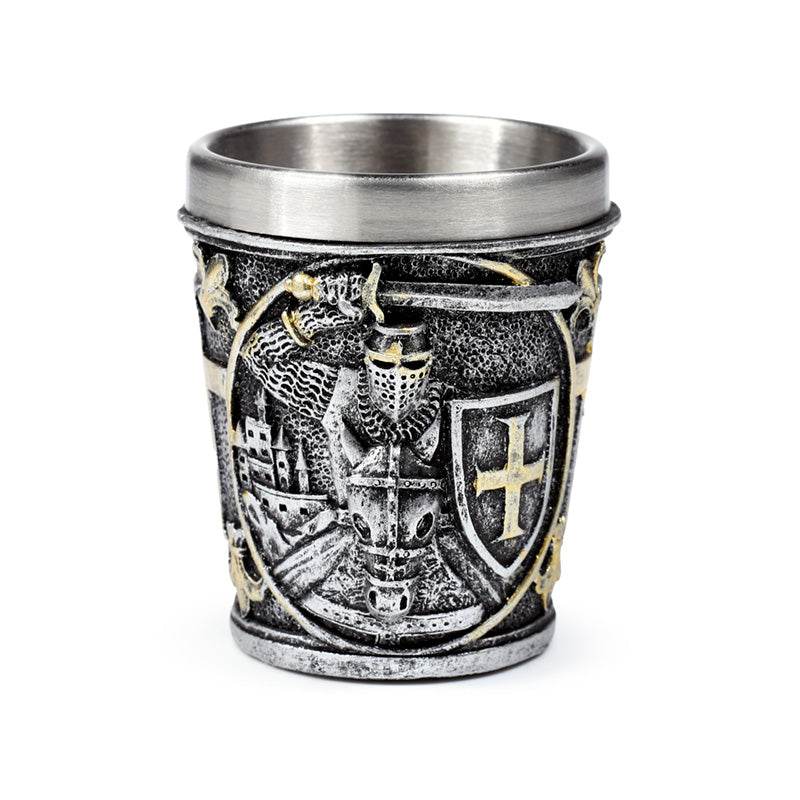 Decorative Medieval Knight with Shield Shot Glass - Gift Arch