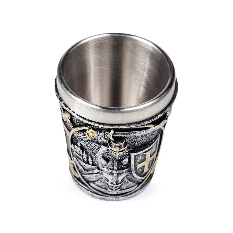 Decorative Medieval Knight with Shield Shot Glass - Gift Arch
