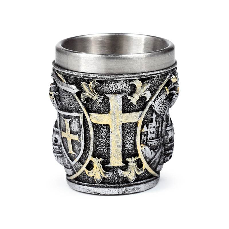 Decorative Medieval Knight with Shield Shot Glass - Gift Arch