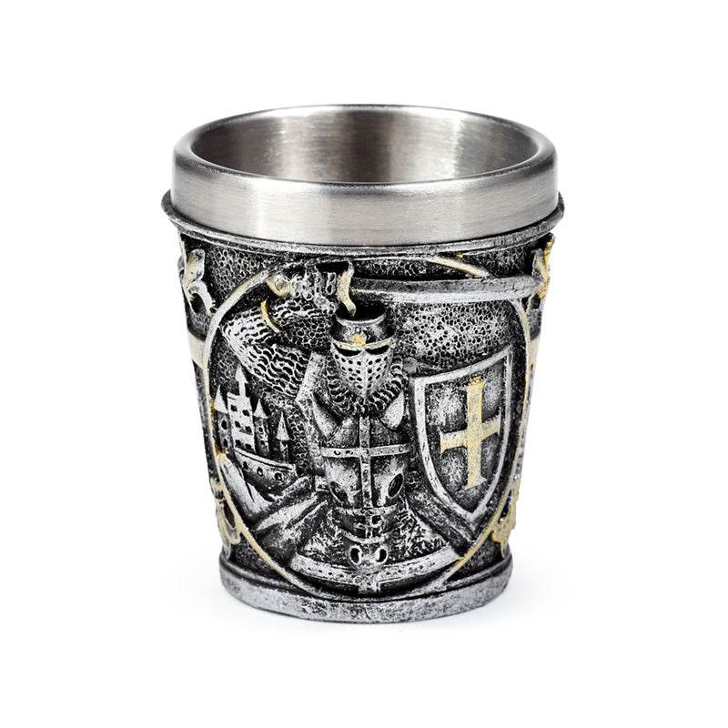 Decorative Medieval Knight with Shield Shot Glass - Gift Arch