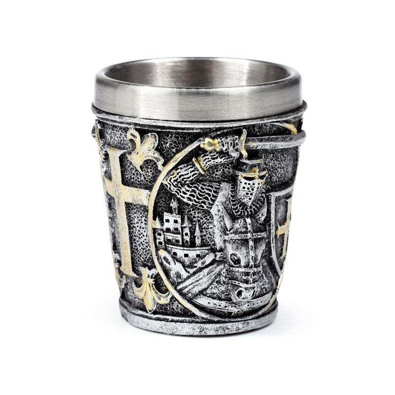 Decorative Medieval Knight with Shield Shot Glass - Gift Arch