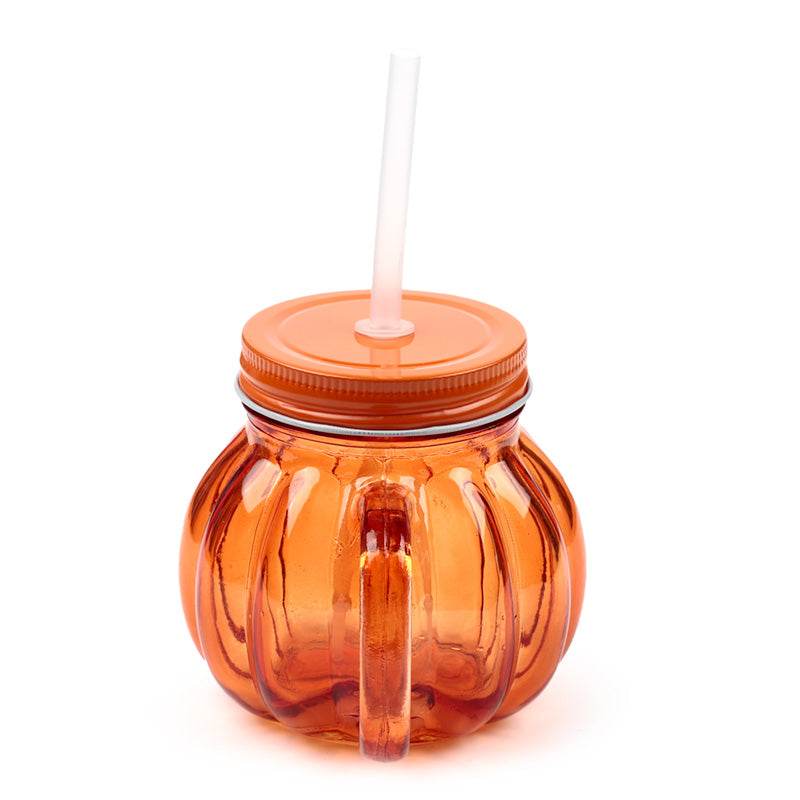 Pumpkin Mason Drinking Jar & Straw - Gift Arch