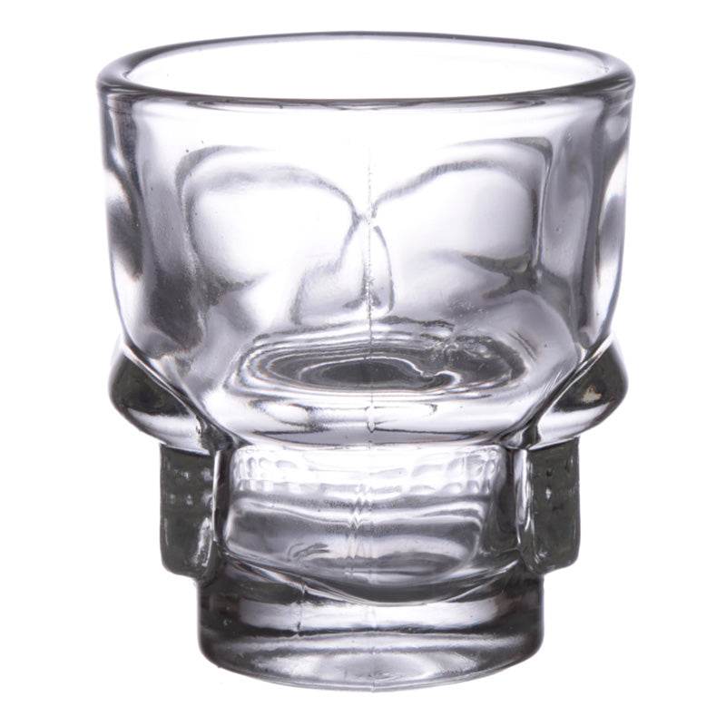 Set of 2 Skulls and Roses Glass Skull Shot Glasses (60ml) - Gift Arch