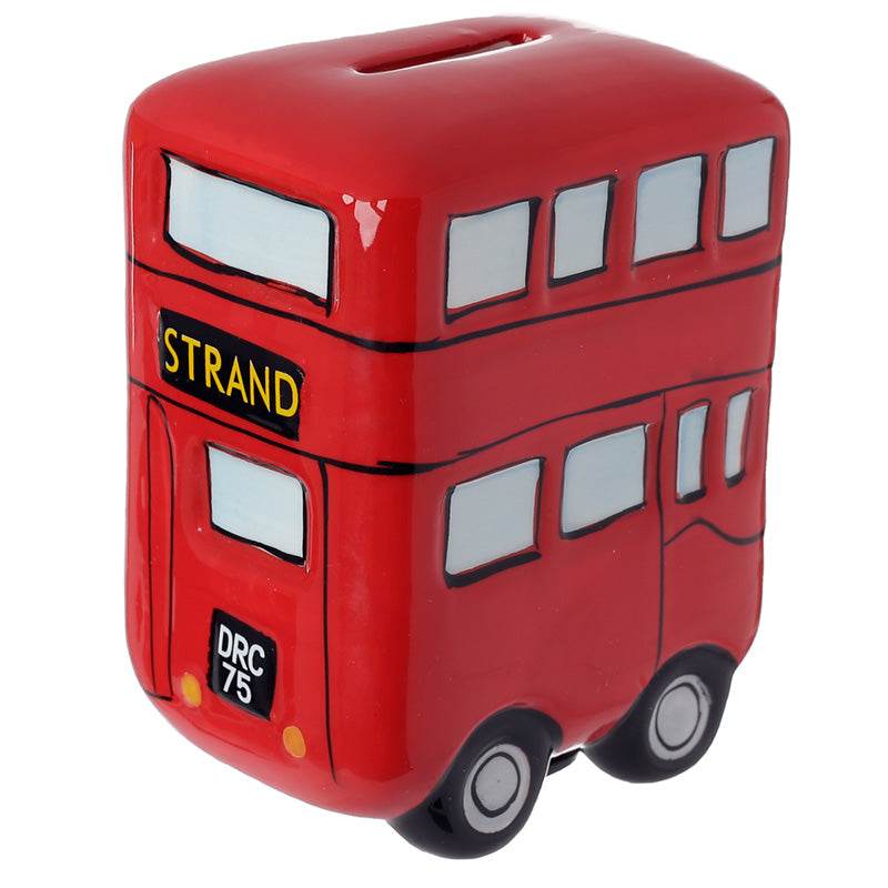 London Icons Red Routemaster Bus Ceramic Money Box - Gift Arch