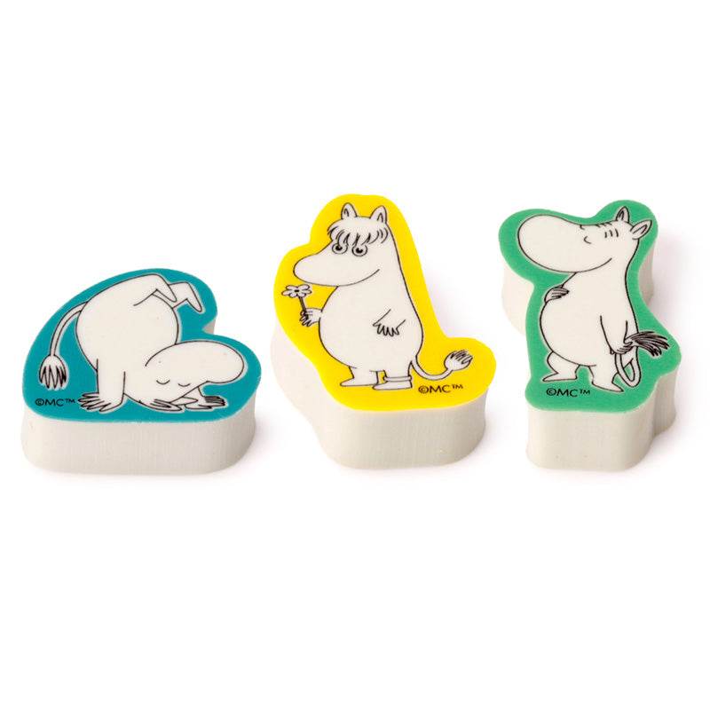 Moomin 3 Piece Eraser Set - Gift Arch