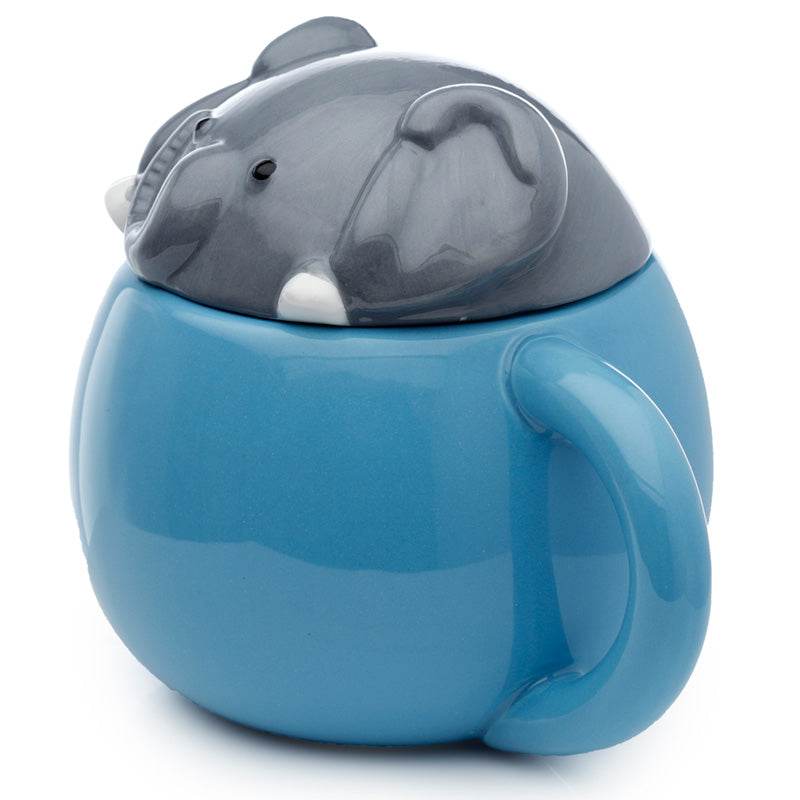Adoramals Elephant Peeping Lid Ceramic Lidded Animal Mug - Gift Arch