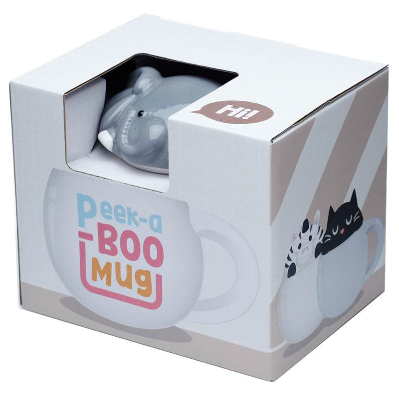 Adoramals Elephant Peeping Lid Ceramic Lidded Animal Mug - Gift Arch