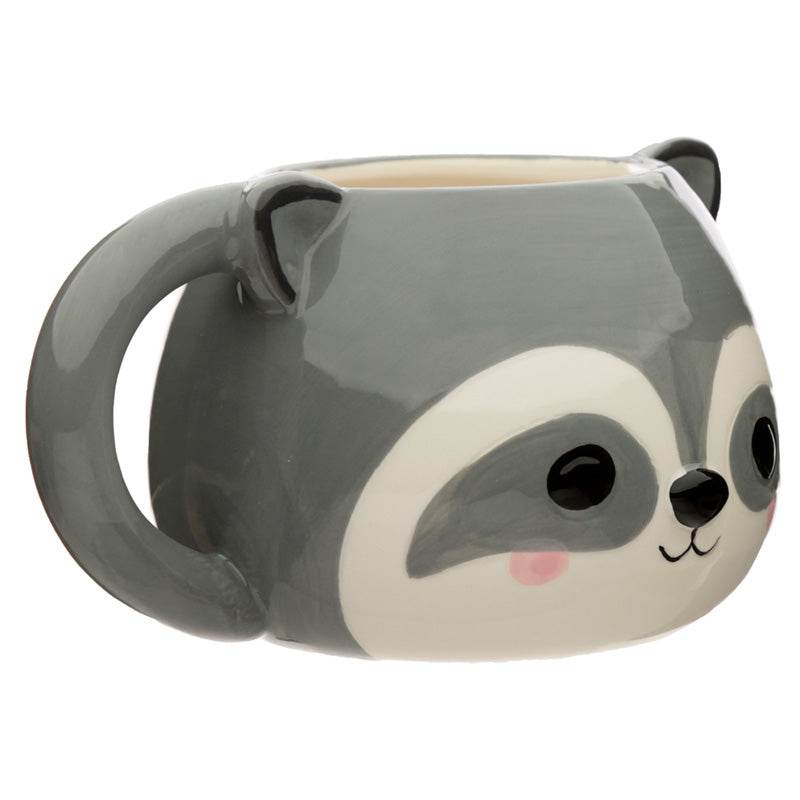 Adoramals Raccoon Head Ceramic Shaped Mug - Gift Arch