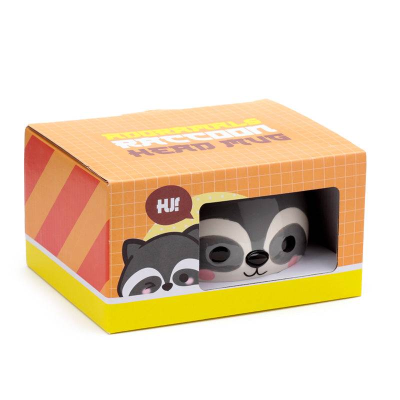 Adoramals Raccoon Head Ceramic Shaped Mug - Gift Arch