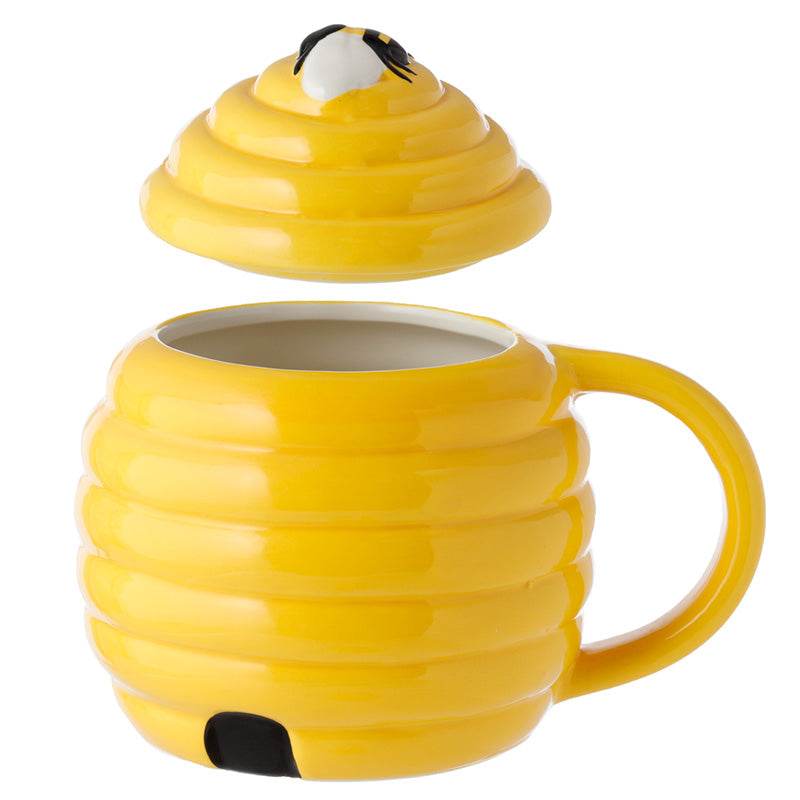 Beehive Shaped Ceramic Mug with Lid - Gift Arch