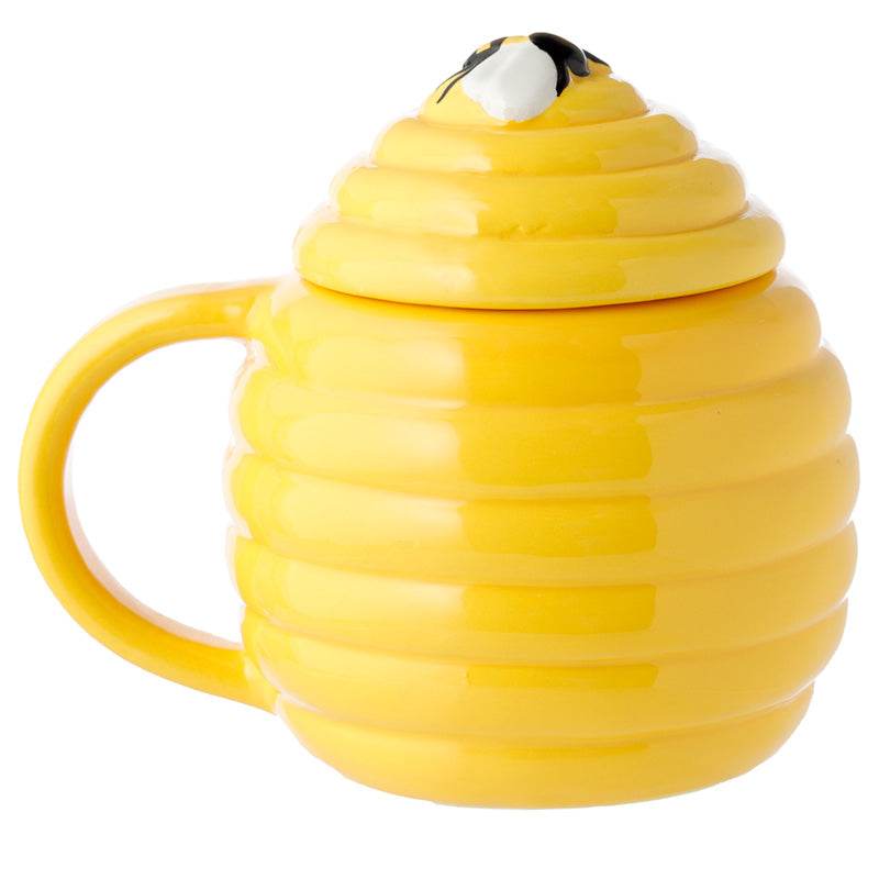 Beehive Shaped Ceramic Mug with Lid - Gift Arch