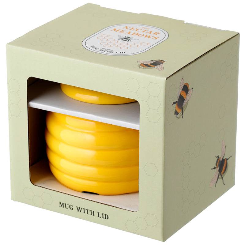 Beehive Shaped Ceramic Mug with Lid - Gift Arch
