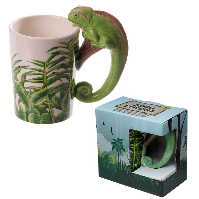 Chameleon Ceramic Shaped Handle Mug - Gift Arch