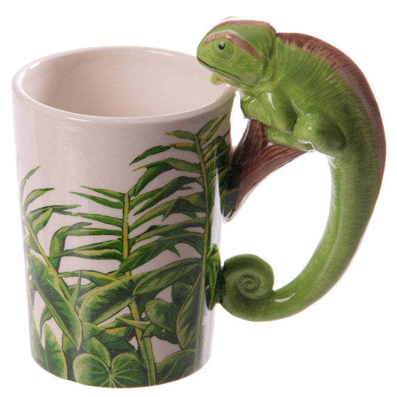Chameleon Ceramic Shaped Handle Mug - Gift Arch