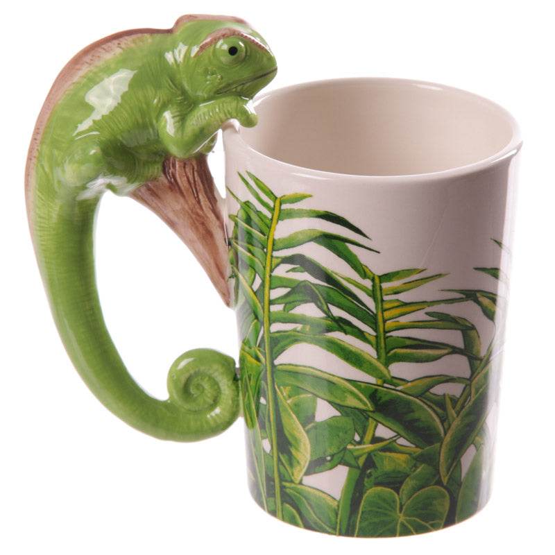 Chameleon Ceramic Shaped Handle Mug - Gift Arch