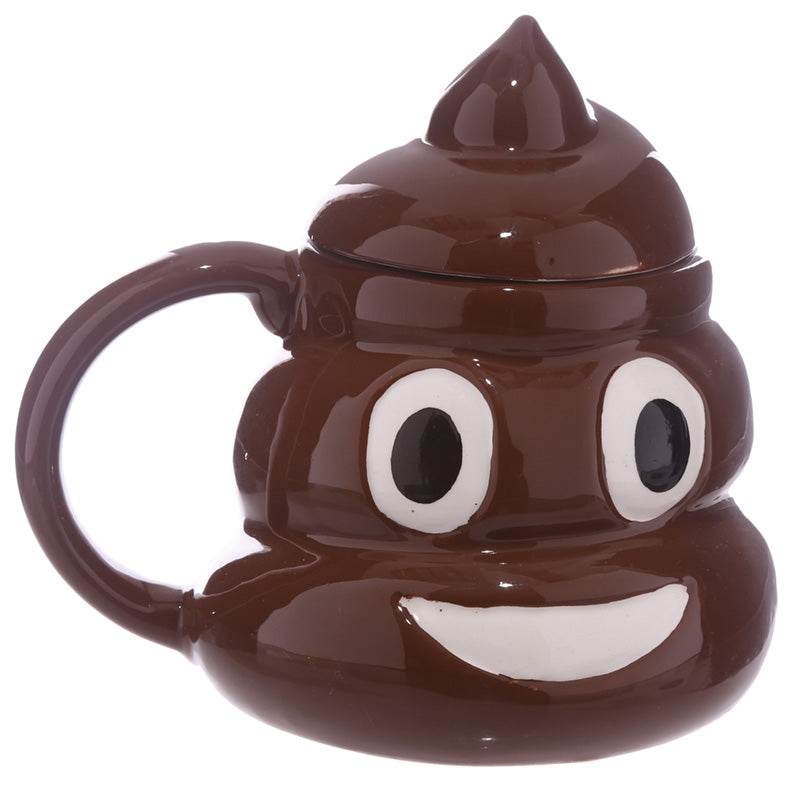 Emotive Poop Ceramic Shaped Mug with Lid - Gift Arch