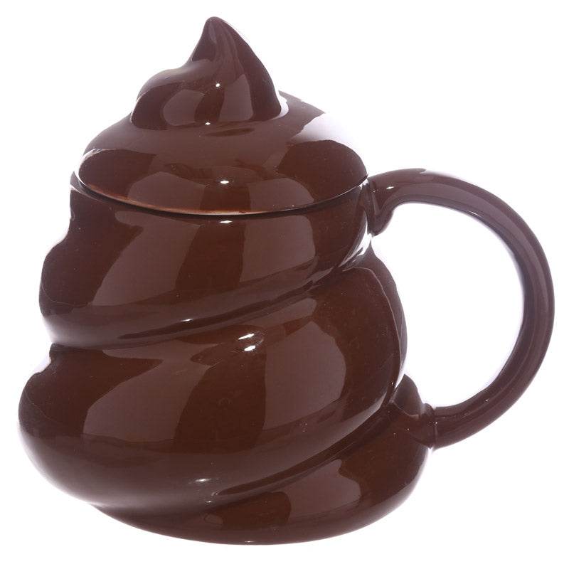 Emotive Poop Ceramic Shaped Mug with Lid - Gift Arch