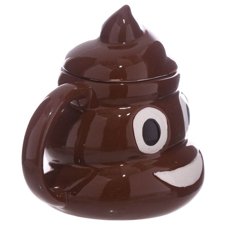 Emotive Poop Ceramic Shaped Mug with Lid - Gift Arch
